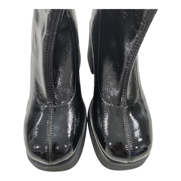 Call It Spring Black Patent Ankle Boots - Picture 4 of 4